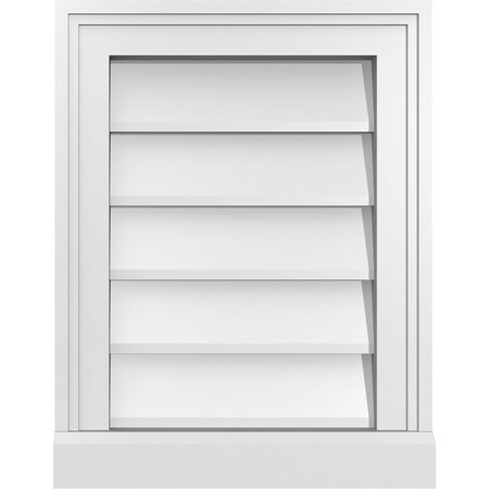 Ekena Millwork Vertical Surface Mount PVC Gable Vent w/ 2"W x 2"H , Brickmould Sill Frame, 14"W x 18"H GVPVE14X1803SN